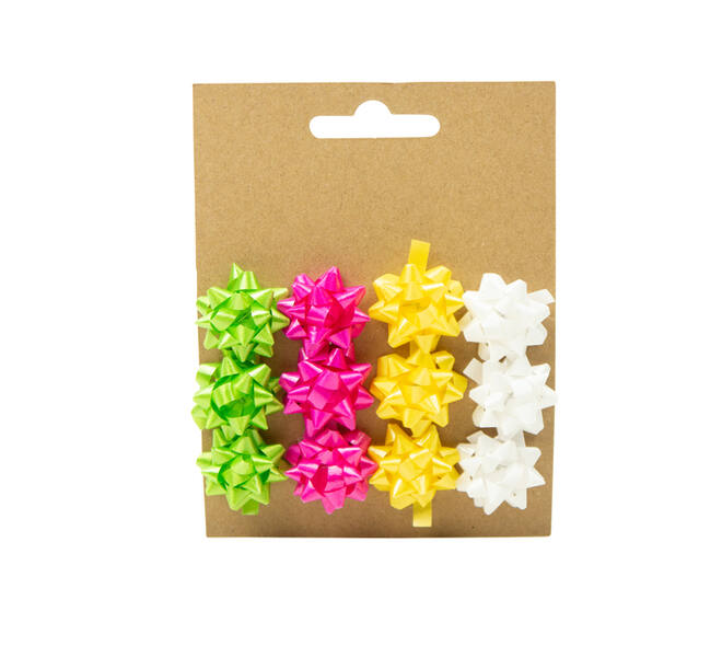 Mini strikken groen/roze/geel/wit 12 stuks