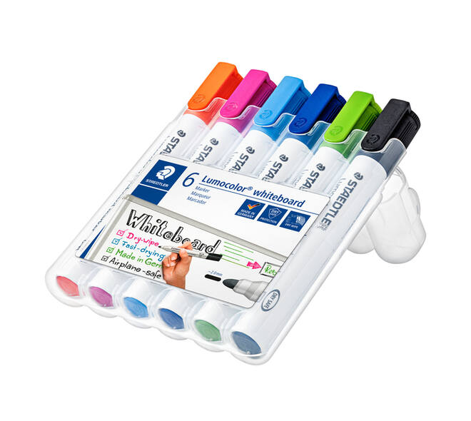 Whiteboardmarker Staedtler Lumocolor 351 set à 6 stuks fun assorti