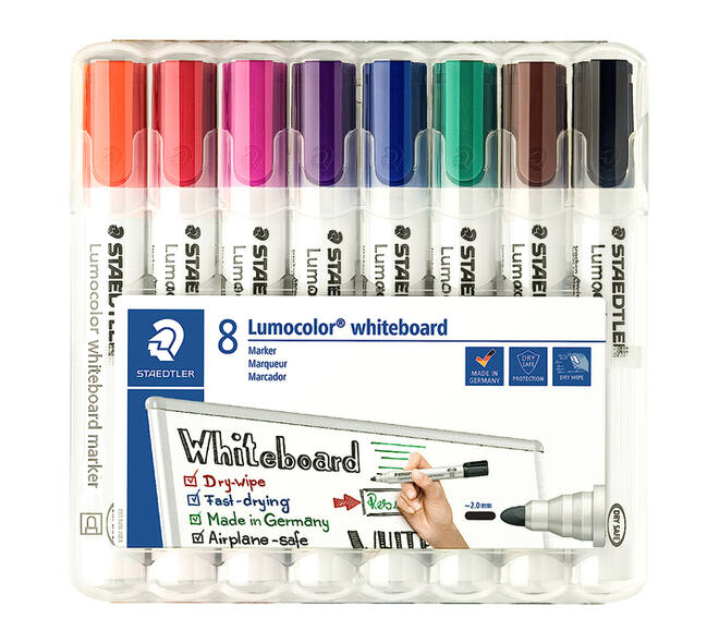 Whiteboardmarker Staedtler Lumocolor 351 set à 8 stuks assorti
