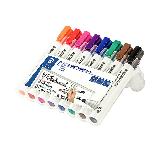Whiteboardmarker Staedtler Lumocolor 351 set à 8 stuks assorti
