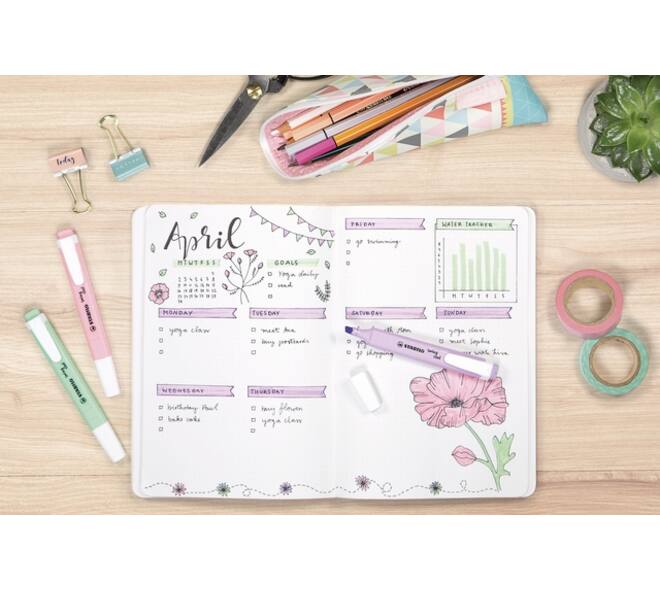 Markeerstift STABILO Swing cool 275/4 pastel assorti etui à 4 stuks