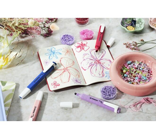 Markeerstift STABILO Swing cool 275/8 pastel assorti etui à 8 stuks
