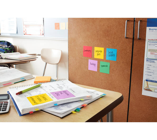 Memoblok Post-it 654 Super Sticky 76x76mm roze 90 vel