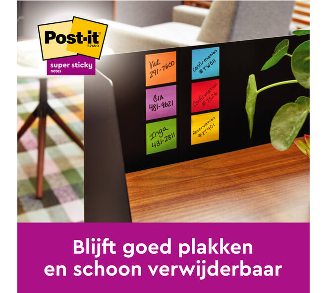 Memoblok Post-it Z-Notes R330 Super Sticky 76x76mm Oasis 5 stuks
