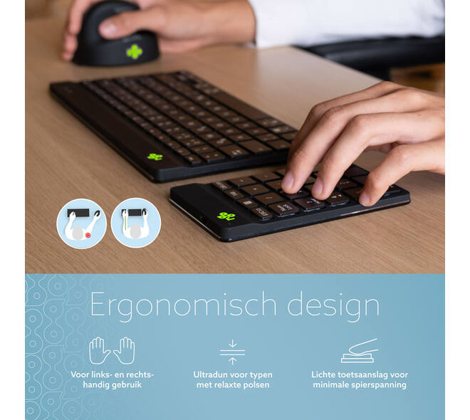 Toetsenbord R-Go Ergonomisch Numpad Break Wireless