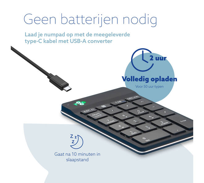 Toetsenbord R-Go Ergonomisch Numpad Break Wireless