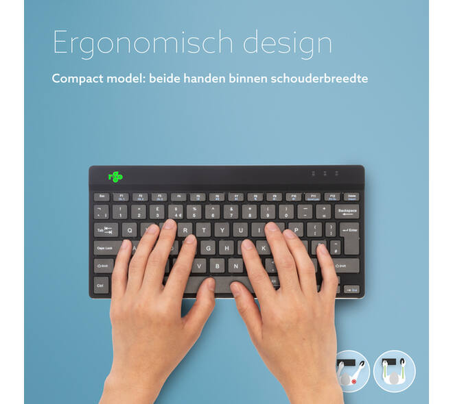 Toetsenbord R-Go Ergonomisch Compact Break QWERTY zwart