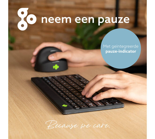 Toetsenbord R-Go Ergonomisch Compact Break QWERTY zwart