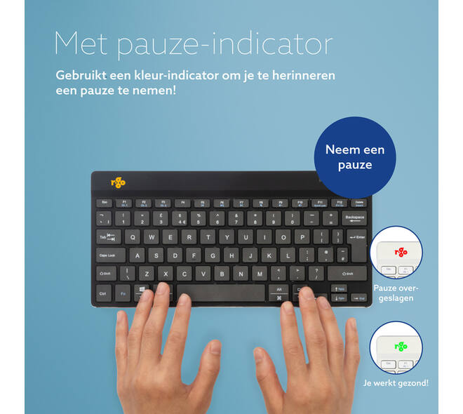 Toetsenbord R-Go Ergonomisch Compact Break QWERTY zwart