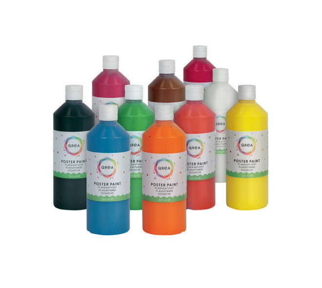 Plakkaatverf Qrea rood 500ml