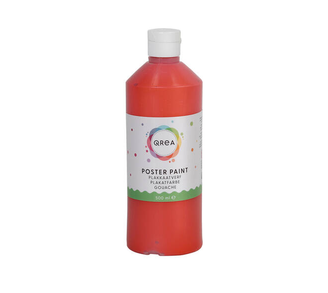 Plakkaatverf Qrea lichtrood 500ml