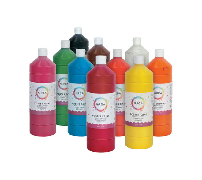 Plakkaatverf Qrea blauw 1000ml