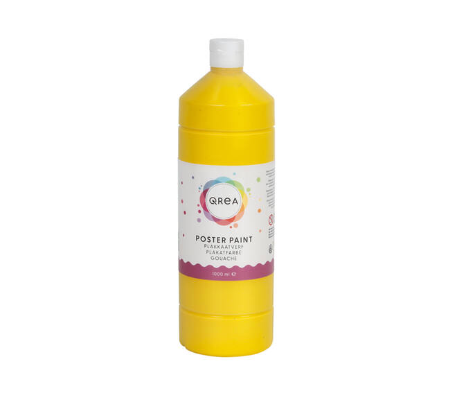 Plakkaatverf Qrea geel 1000ml