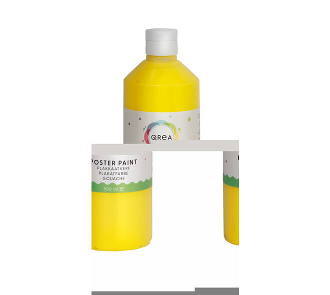 Plakkaatverf Qrea geel 500ml