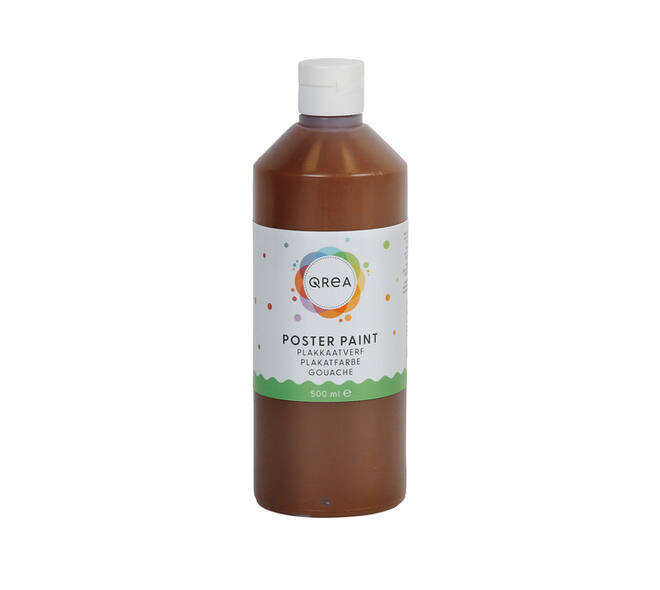 Plakkaatverf Qrea donkerbruin 500ml