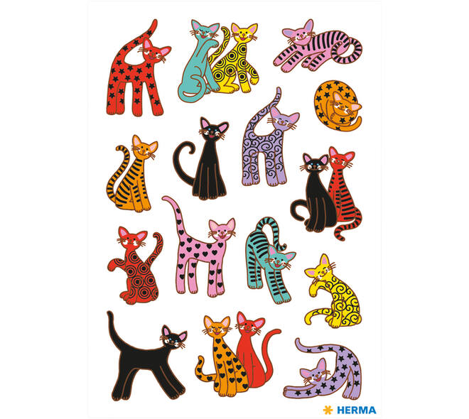 Etiket HERMA 3337 abstracte katten