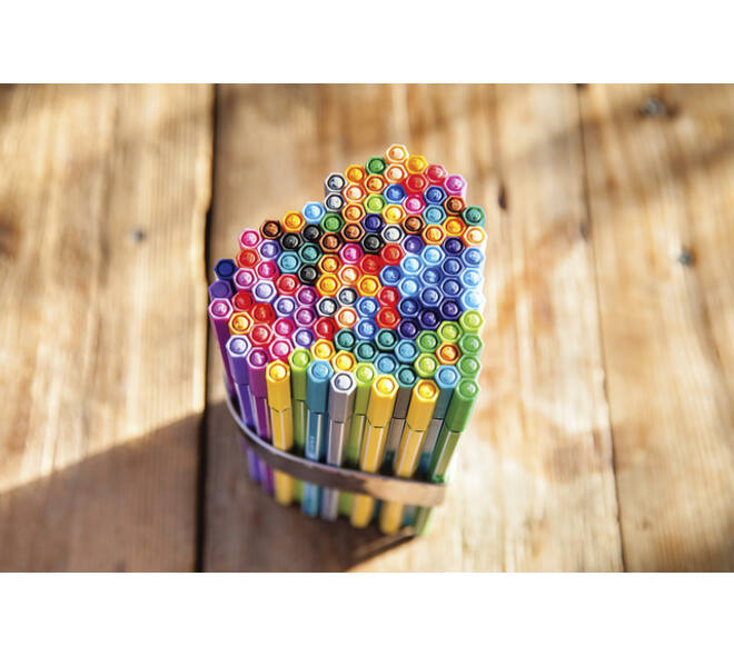 Viltstift STABILO Pen 68 Arty medium assorti blik à 66 stuks