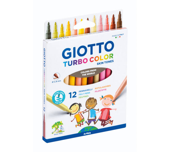Viltstift Giotto Turbo Color Skin Tones set à 12 kleuren