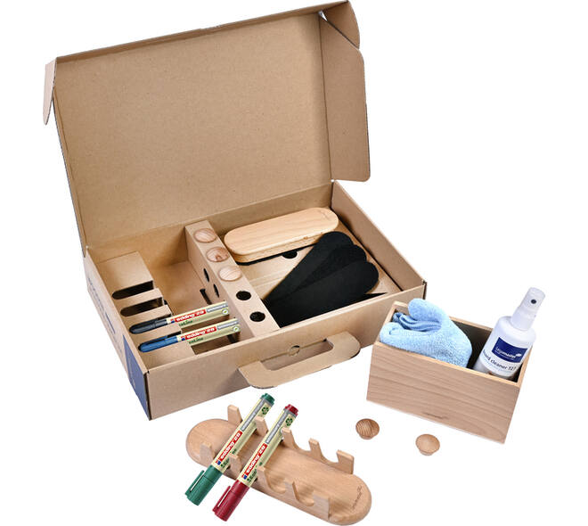 Whiteboard accessoire starter kit Legamaster WOODEN 17 stuks