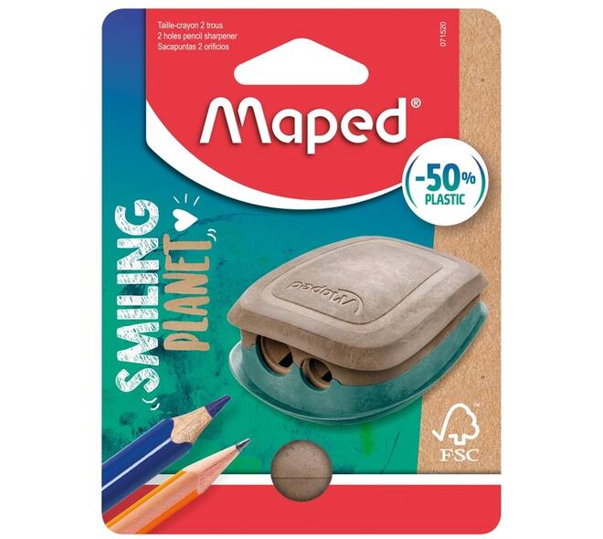 Puntenslijper Maped Smiling Planet 2-gaats