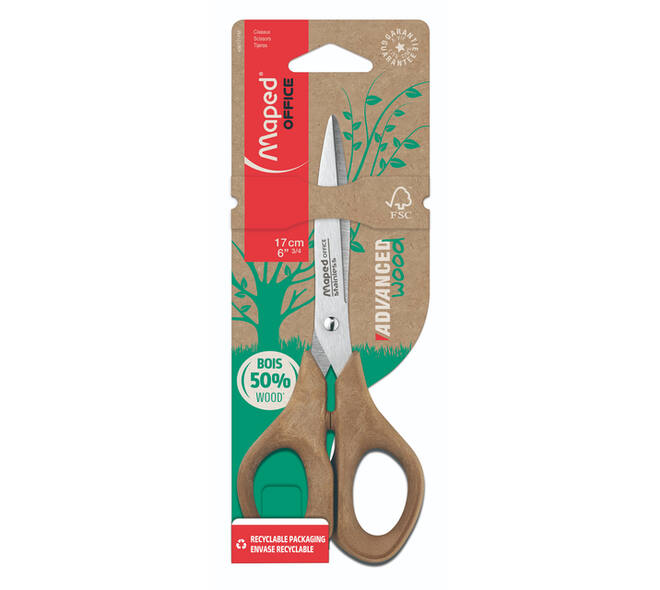 Schaar Maped Office Advanced Wood 17cm bruin