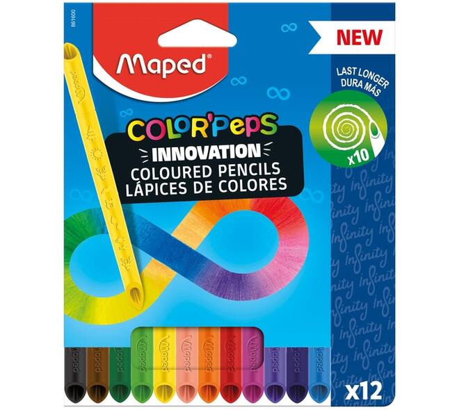 Kleurpotlood Maped Color'Peps Infinity set à 12 kleuren