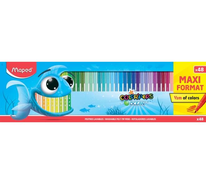 Kleurstift Maped Color'Peps Ocean doos à 48 kleuren