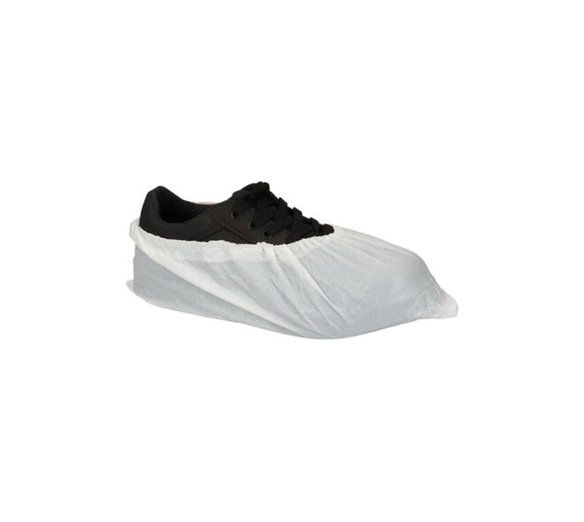 Schoenovertrek CMT 70mu geruwd maat 36-46 CPE wit 50 stuks