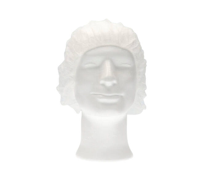Haarnet CMT bouffant non-woven M 50cm PP wit 100 stuks