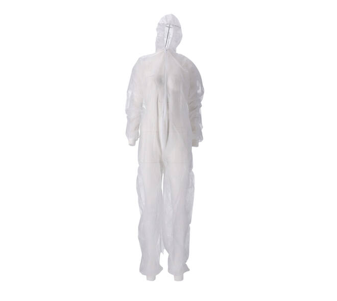 Overall CMT L non-woven ritssluiting PP wit 50 stuks