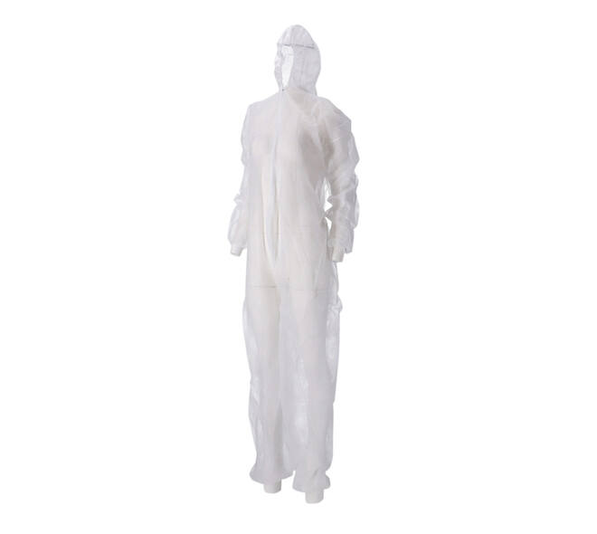 Overall CMT L non-woven ritssluiting PP wit 50 stuks