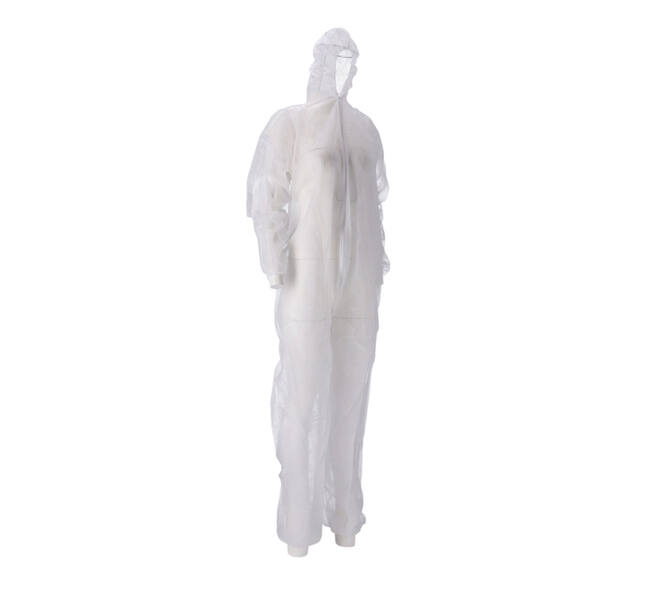 Overall CMT L non-woven ritssluiting PP wit 50 stuks