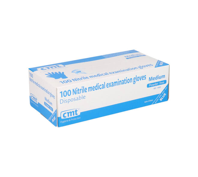Handschoen CMT M nitril blauw 100 stuks