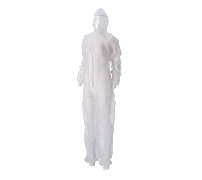Overall CMT M non-woven ritssluiting PP wit 50 stuks