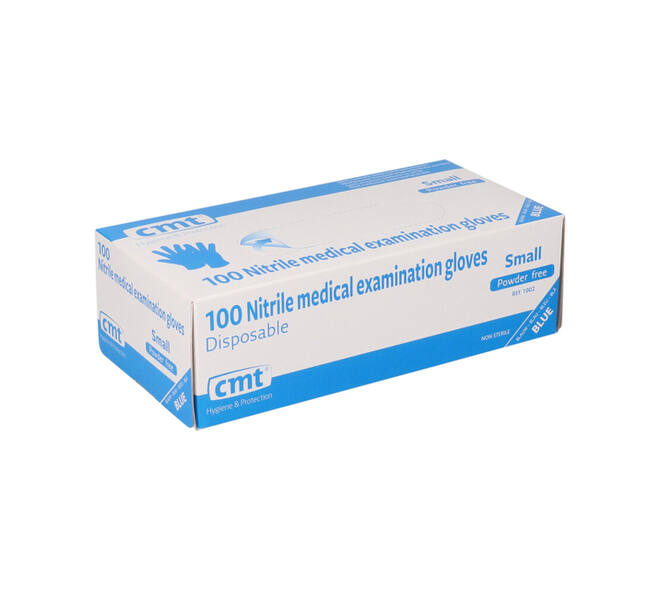 Handschoen CMT S nitril blauw 100 stuks