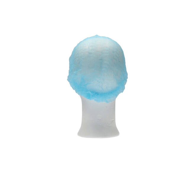 Haarnet CMT clip non-woven L 53cm PP blauw 100 stuks