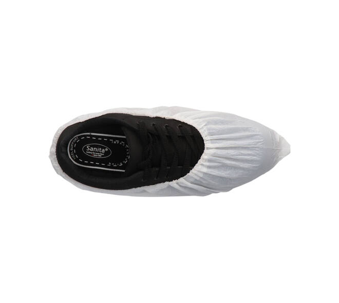 Schoenovertrek CMT 40mu geruwd maat 36-42 CPE wit 100 stuks