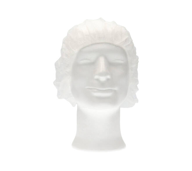 Haarnet CMT bouffant non-woven L 53cm PP wit 100 stuks