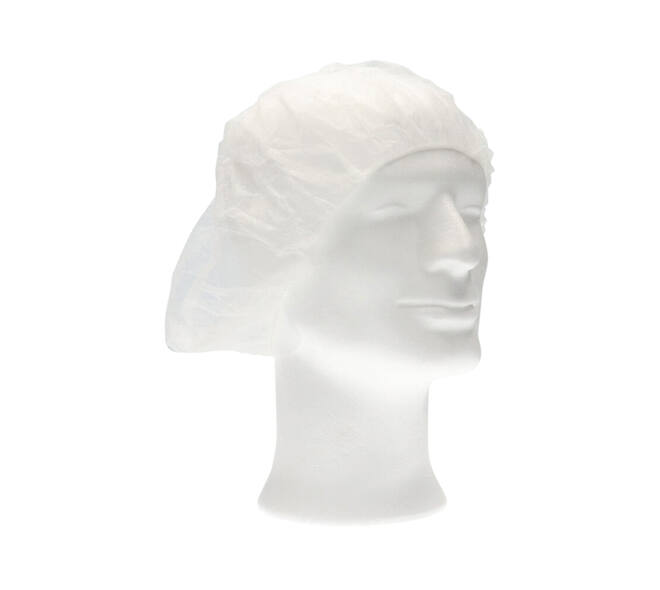 Haarnet CMT bouffant non-woven L 53cm PP wit 100 stuks