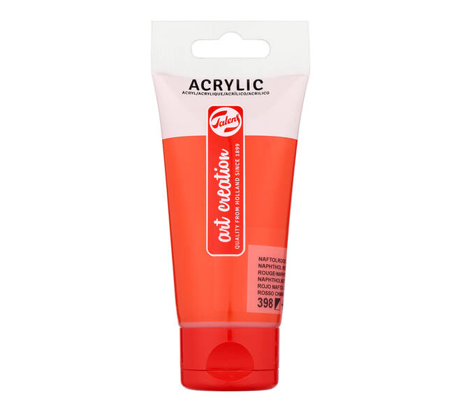 Acrylverf Talens Art Creation 398 naftolrood licht tube à 75ml