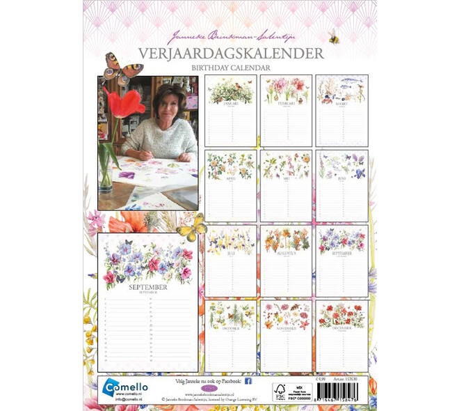 Verjaardagskalender Janneke Brinkman Klaprozen