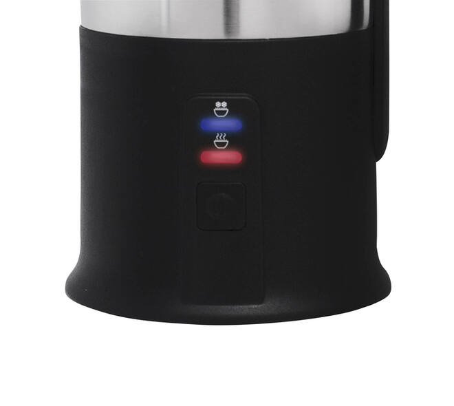 Melkopschuimer Inventum 240ml zwart met rvs