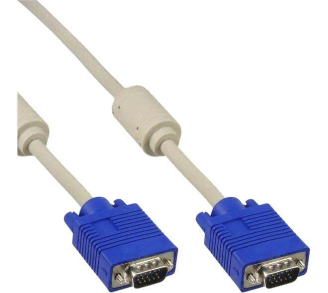 Kabel Inline S VGA 15HD M-M 2 meter beige en blauw