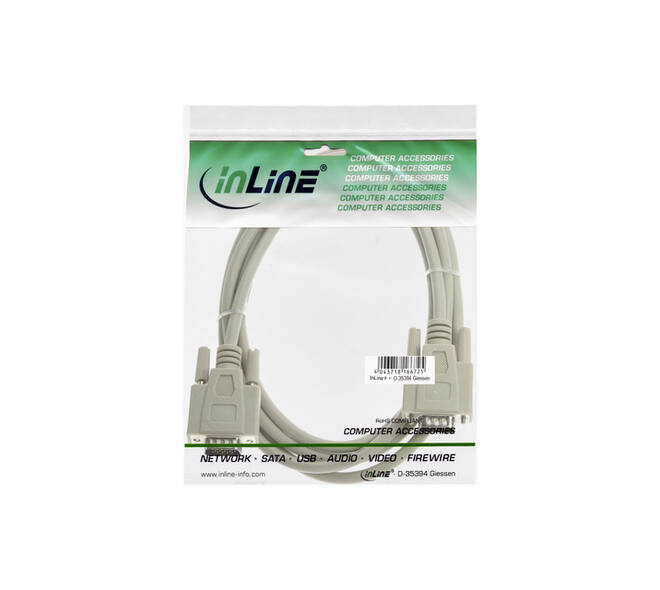 Kabel InLine S VGA 15HD M-M 2 meter beige en grijs