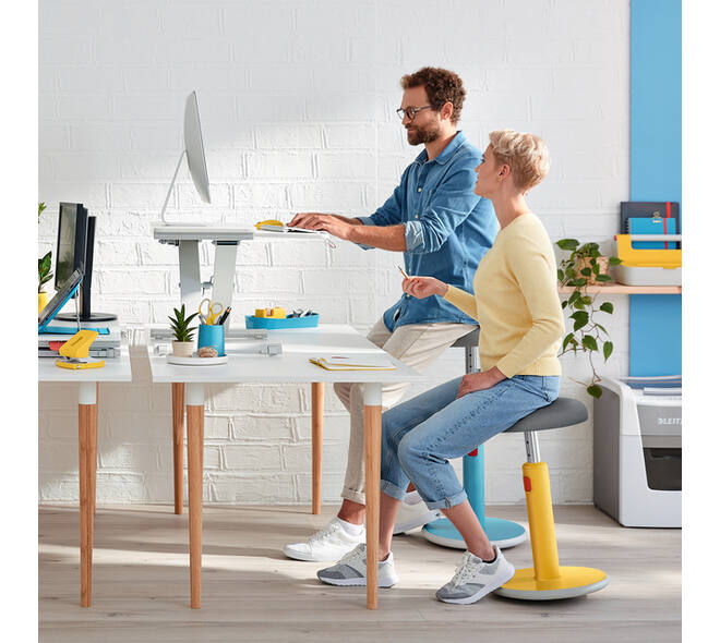 Zit-sta bureau Leitz Ergo Cosy met schuiflade