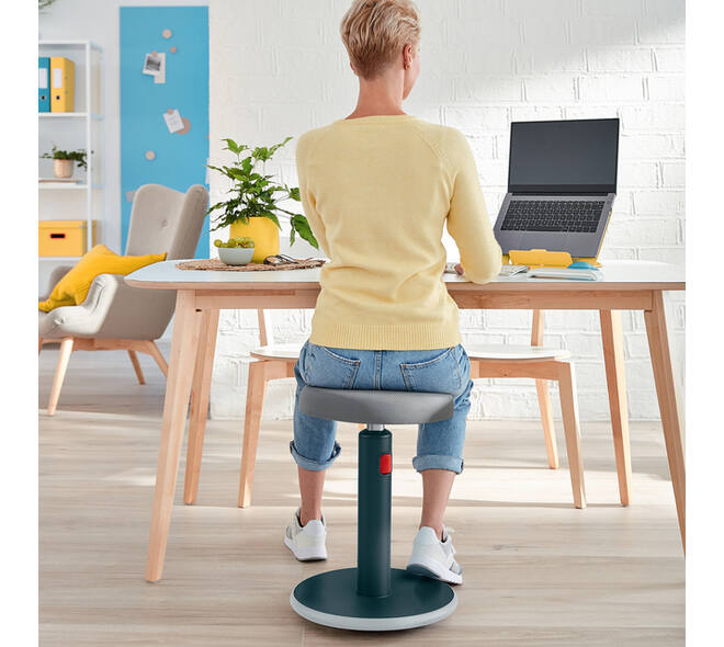 Actieve zit-sta kruk Leitz Ergo Cosy grijs