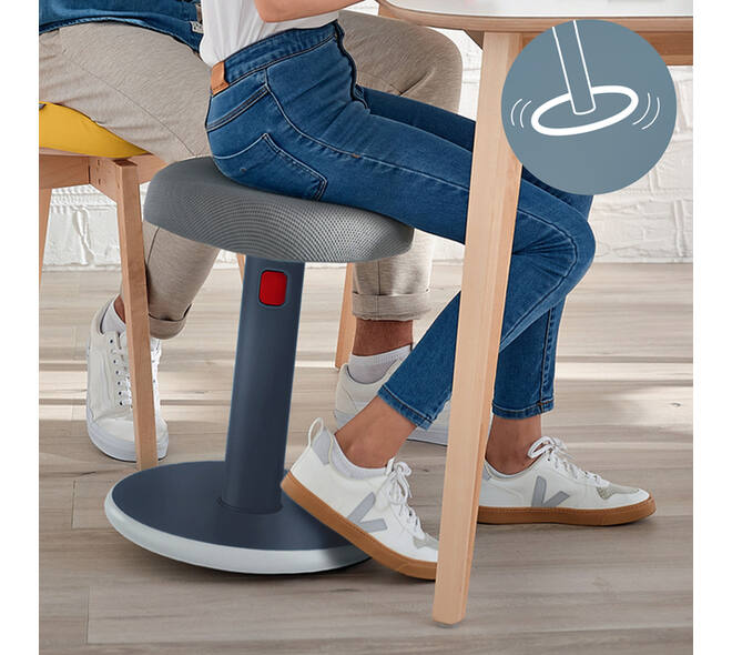 Actieve zit-sta kruk Leitz Ergo Cosy grijs