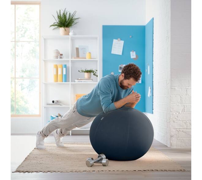 Actieve zitbal Leitz Ergo Cosy 65cm donkergrijs