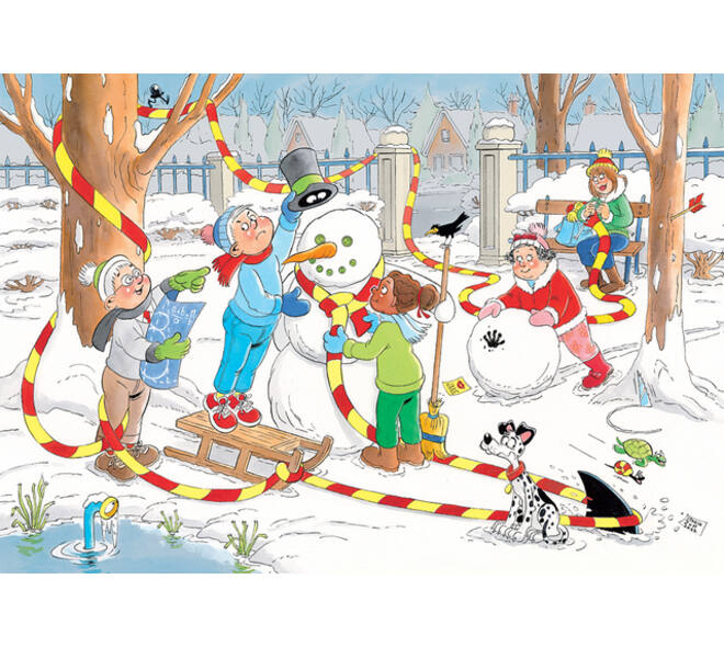 Puzzel Jan van Haasteren Junior 10 De sneeuwpop 150 stukjes