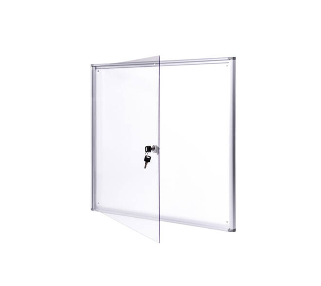 Binnenvitrine wand MAULextraslim whiteboard 6xA4 met slot